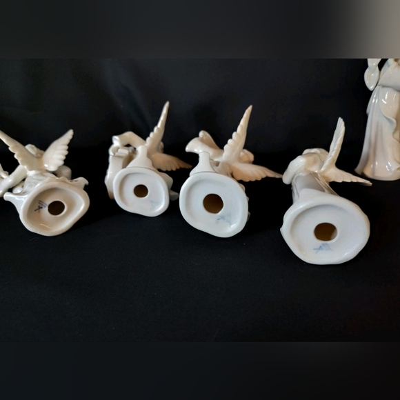 Karl-Heinz Klette Porcelain Angel Orchestra Set of 8 Figurines Germany - Picture 10 of 10